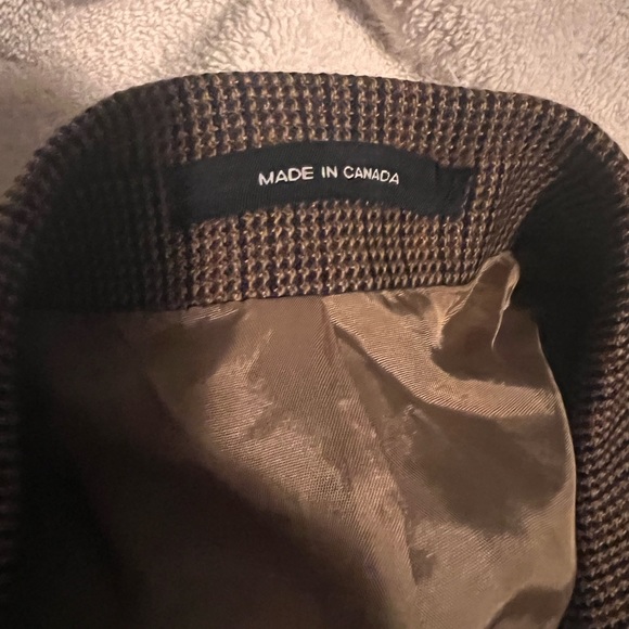 VINTAGE CHAPS/ RALPH LAUREN TAN/ BLACK CHECK MENS SPORT COAT - Picture 7 of 9